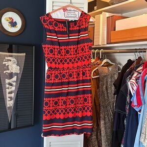 Elizabeth McKay Red & Navy Dress